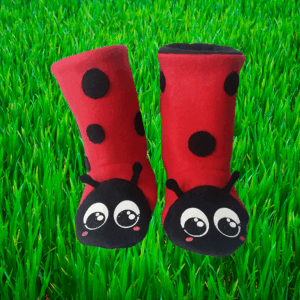 Handmade ladybug boots
