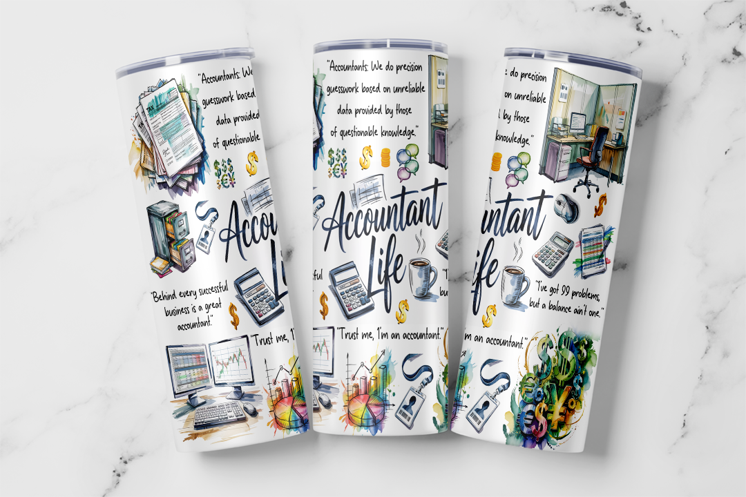 Accountant Life Tumbler Mockup