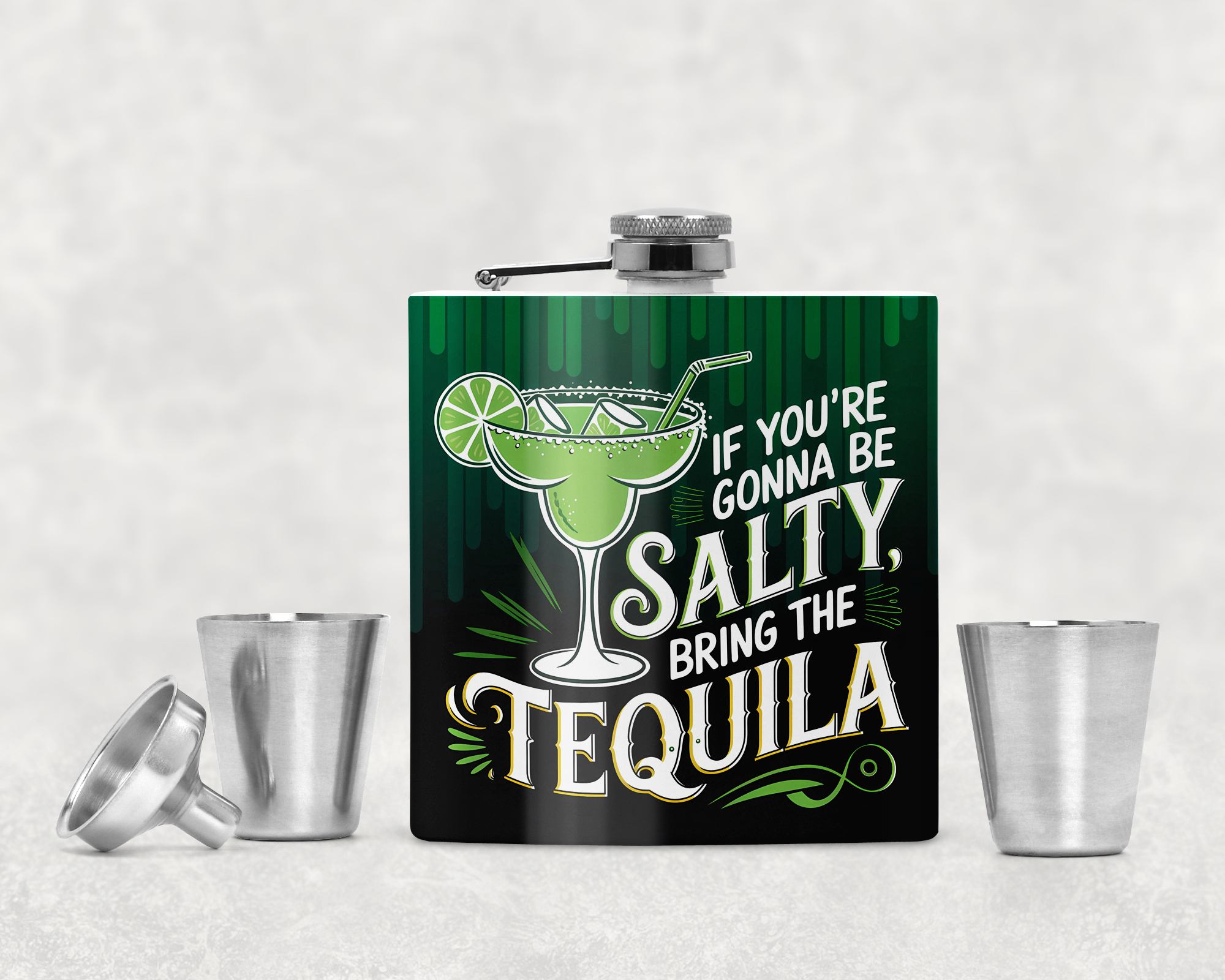 Bring The Tequila Flask Mockup