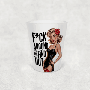 F Around Shot Glass Mockup