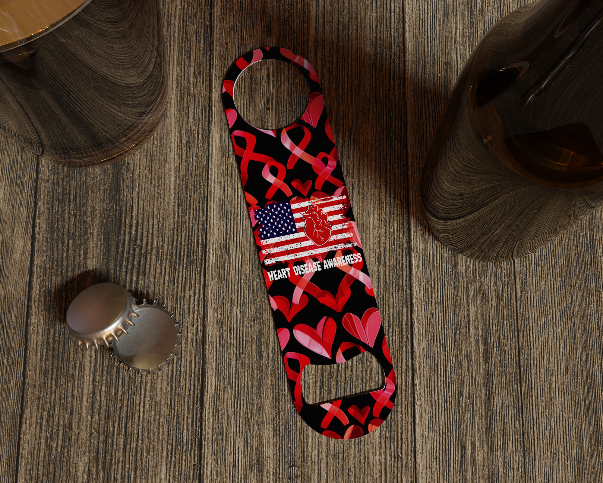 Heart Disease Awareness Bottle Opener Mockup