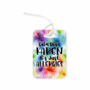 Just Allergies Bag Tag Mockup