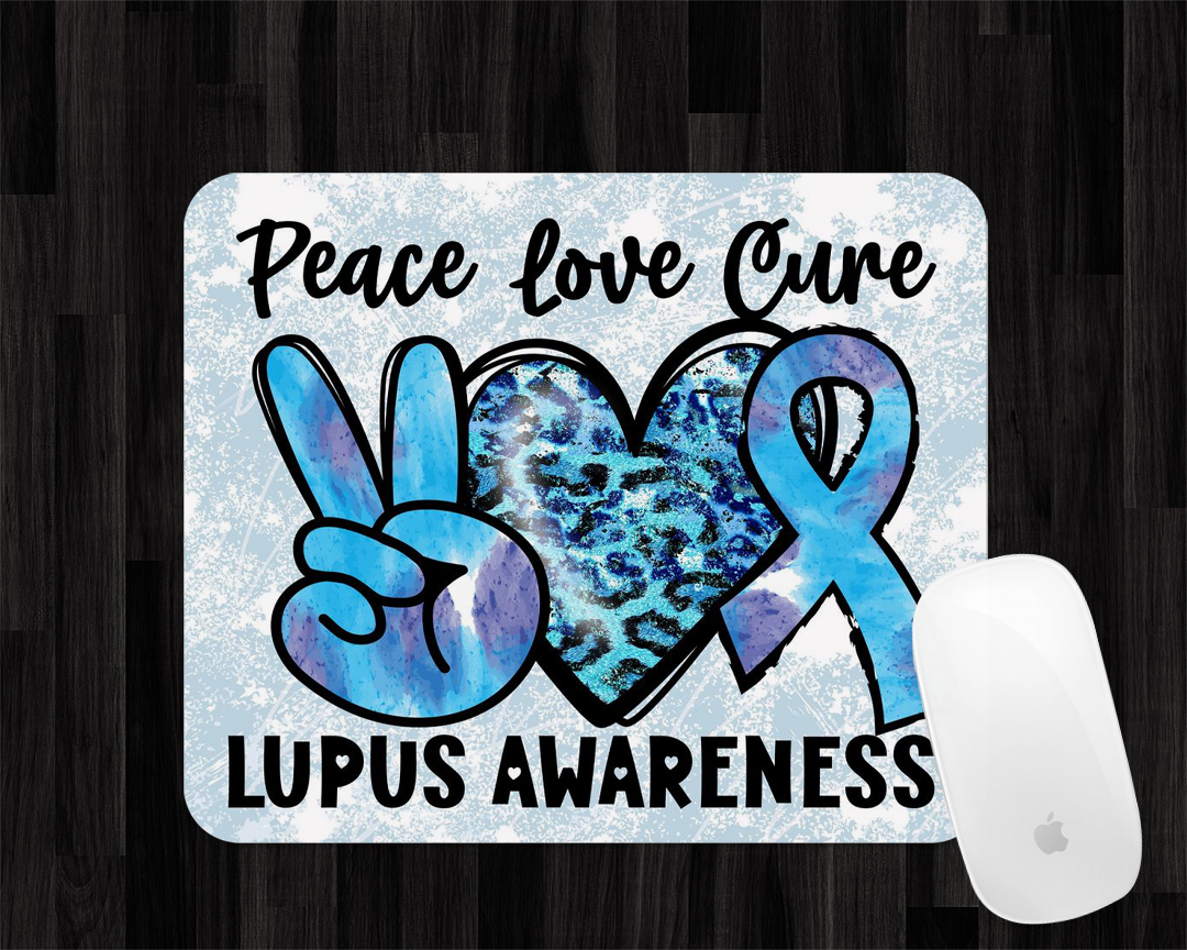 Lupus Peace Love Cure Mousepad Mockup