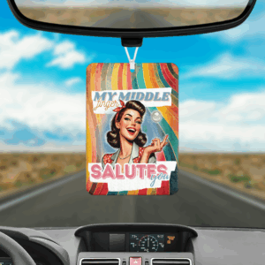 middle finger air freshener mockup