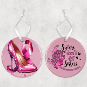 Sisters Dont Fight Alone Ornament Mockup