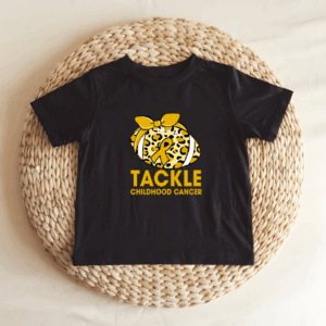 Tackle Childhood Cancer Baby Tee Mockup