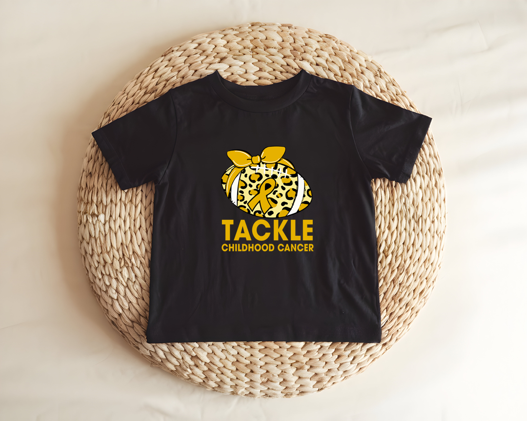 Tackle Childhood Cancer Baby Tee Mockup