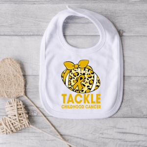 Tackle Childhood Cancer Bib Mockup