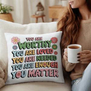 You Are Enough Pillow Mockup