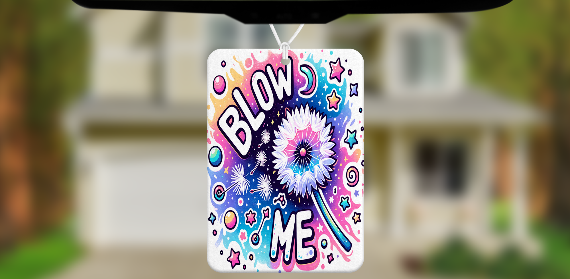 blow me air freshener banner
