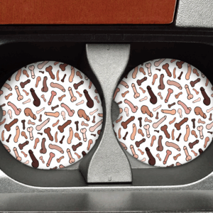 dildo car coaster mockup