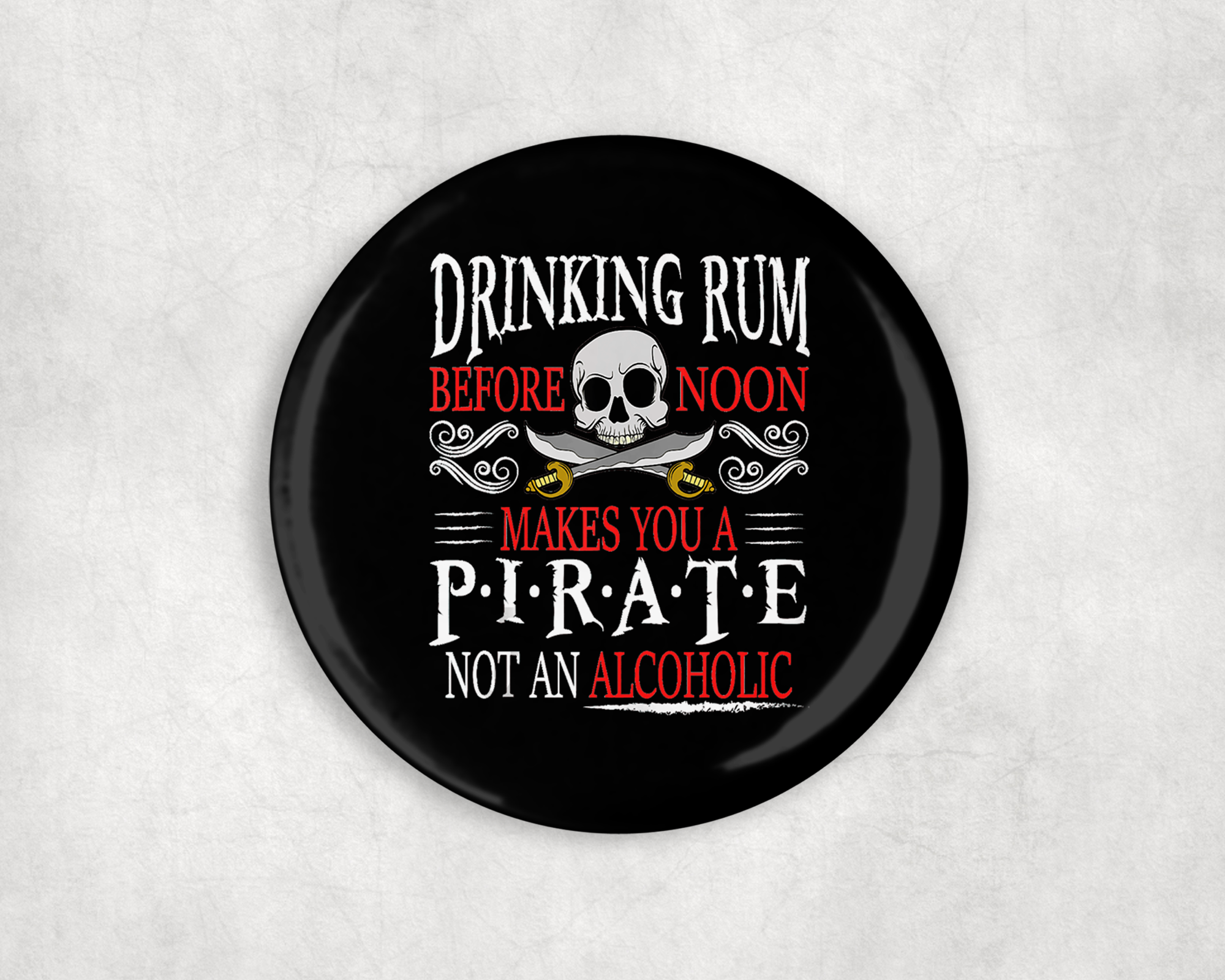 Drinking Rum Button Mockup