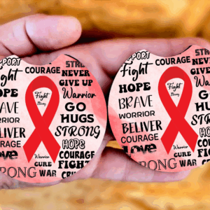 heart awareness car coasters