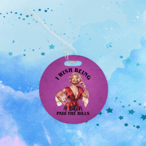 I wish bag tag mockup