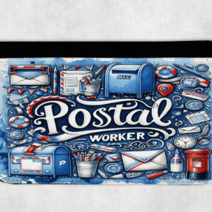 postal worker wallets mockup