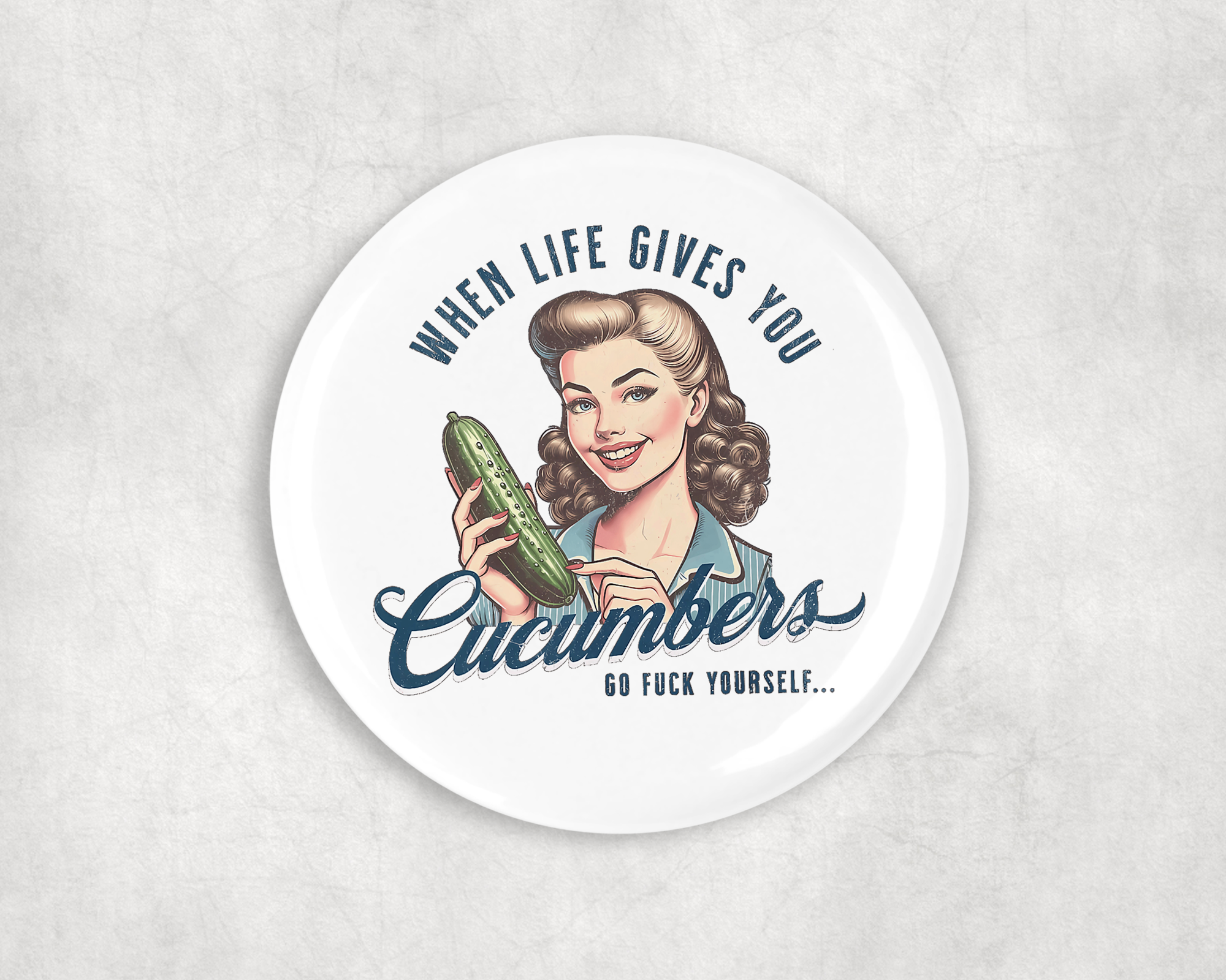 Cucumbers Button Mockup