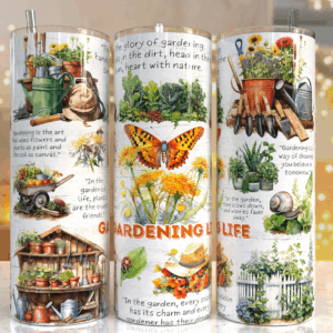 Gardening Life Tumbler Mockup