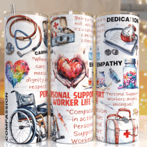 Personal Support Worker Life Tumbler Mockup