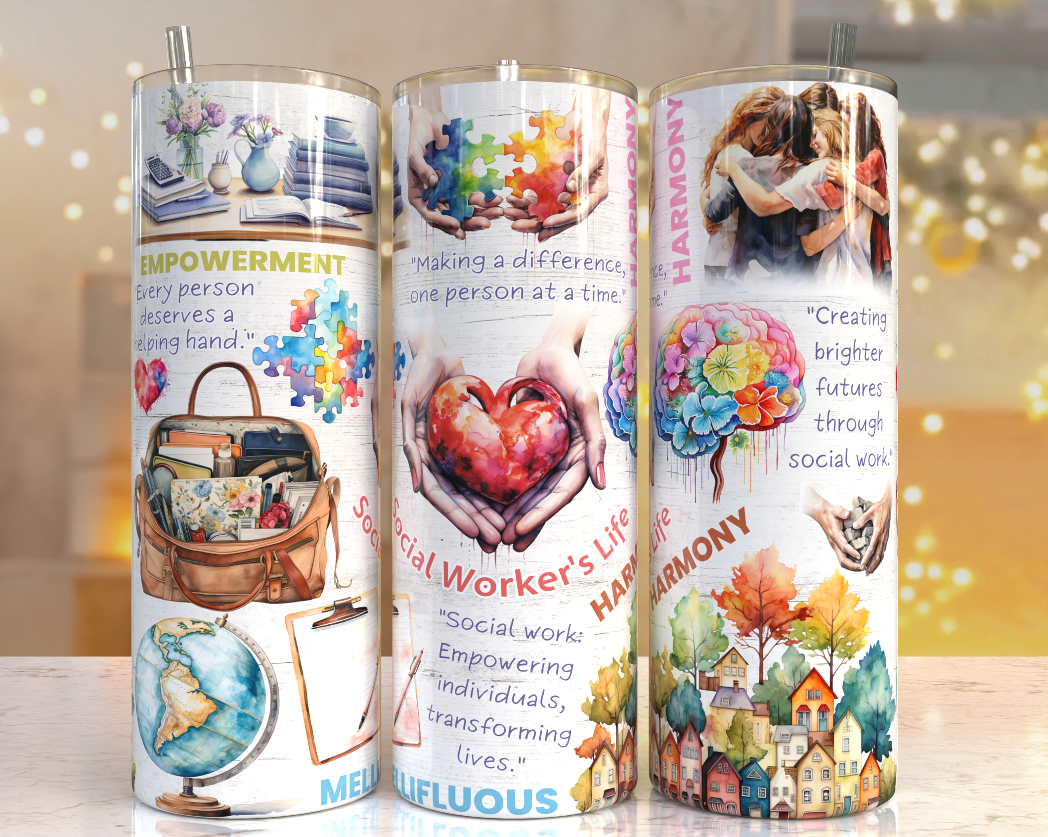 Social Worker Tumbler Mockup