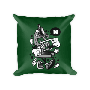 Microscope Cartoon Throw Pillow Mockup