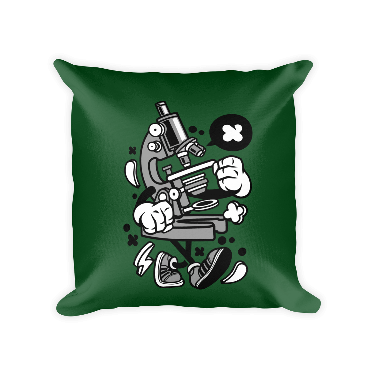 Microscope Cartoon Throw Pillow Mockup