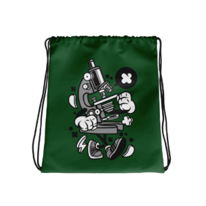 Microscope Cartoon Drawstring Bag Mockup