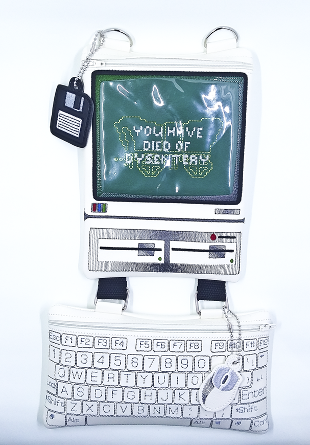 Retro Computer Bag w/Keyboard Bag