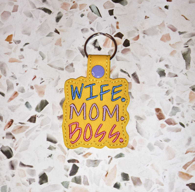 Wife Mom Boss Key Fob