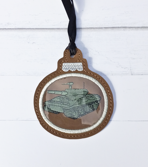 Tank Embroidered Ornament