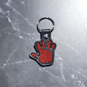 Bloody Hand Print Key Fob