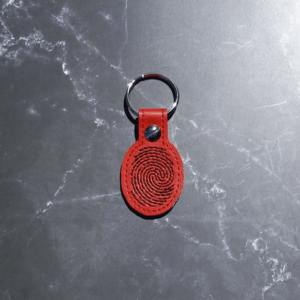 Embroidered Finger Print Key Fob