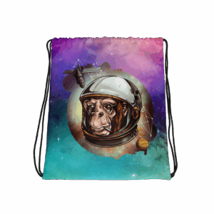 Cosmic Chimp Drawstring Bag Mockup