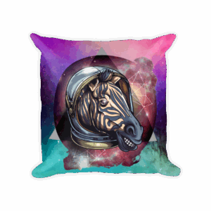 Cosmic Zebra Throw Pillow Cover Mockup