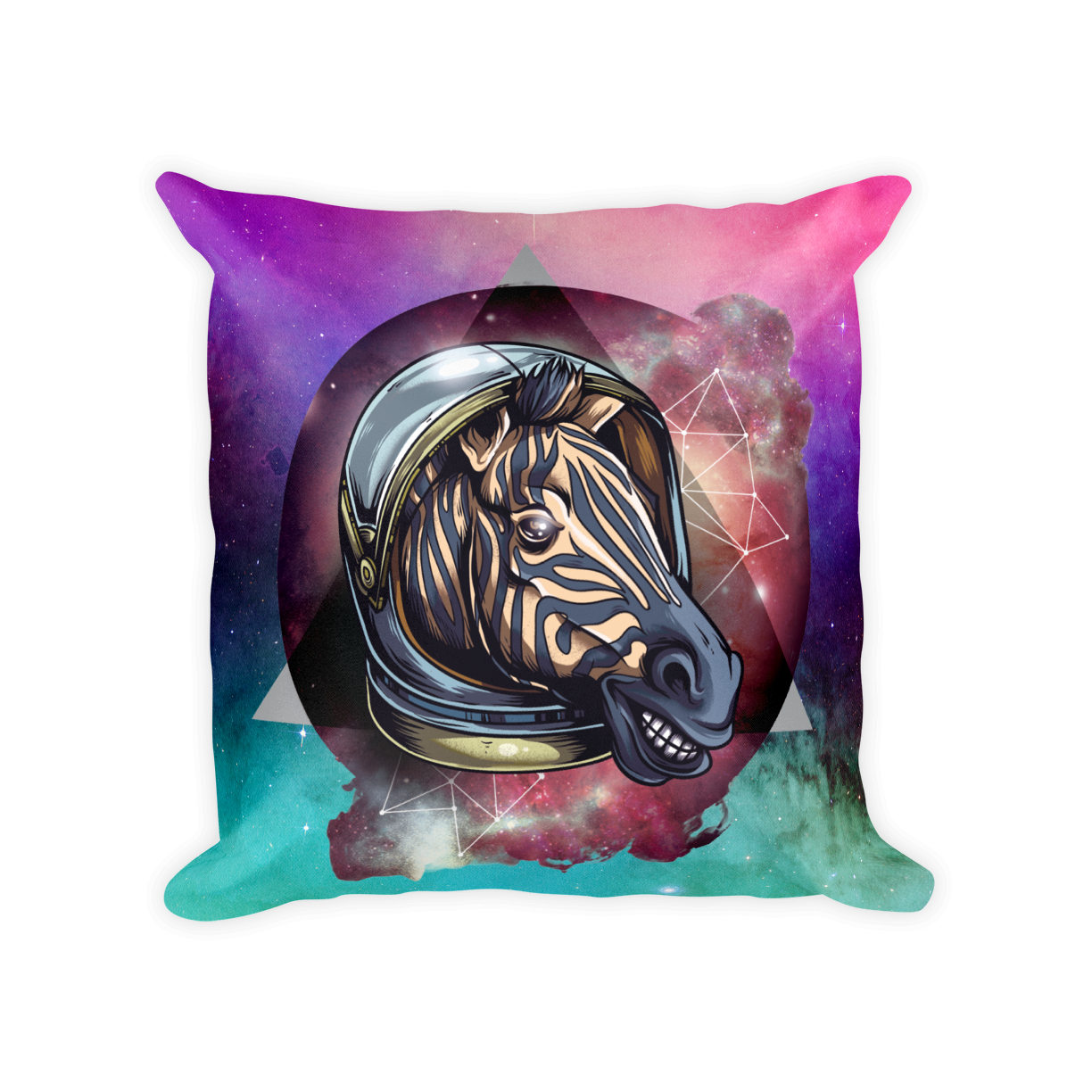 Cosmic Zebra Throw Pillow Cover Mockup