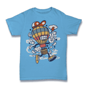 Cartoon Hot Air Balloon Shirt Mockup