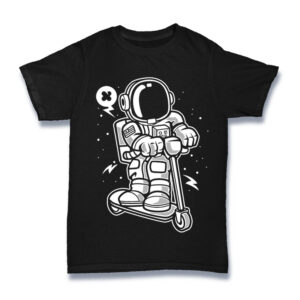 Astronaut Scooter Graphic Shirt Mockup