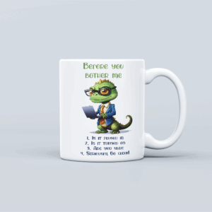 Funny IT Support Lizard Mug Mockup