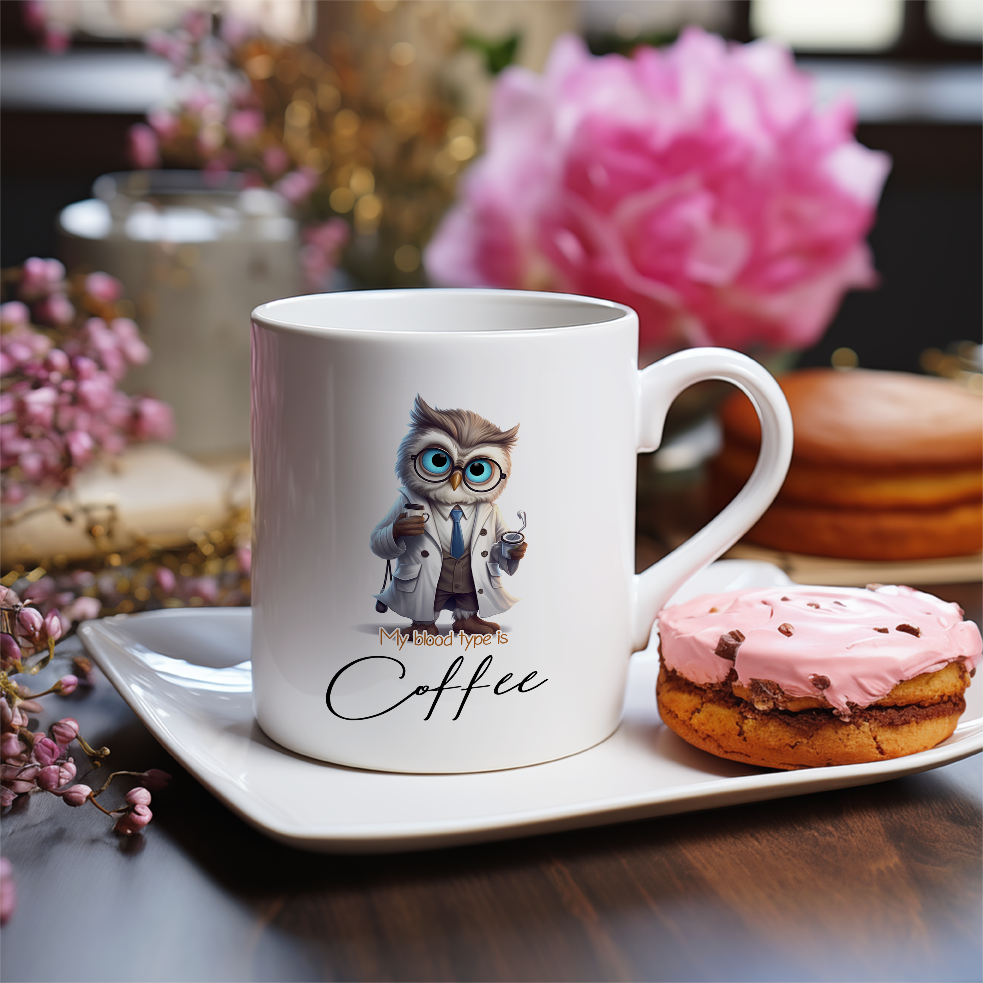My Blood Type is Coffee Mug Mockup