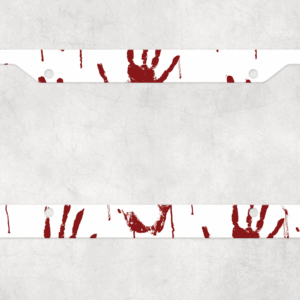 Bloody Handprint License Plate Frame Mockup