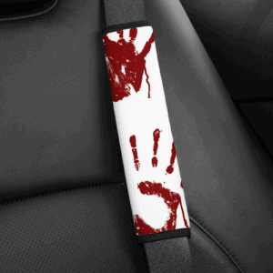 Bloody Handprint Seat Belt Cover Mockup