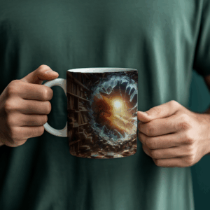 3D Library Portal Mug Mockup