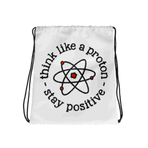 Think Like A Proton Drawstring Bag Mockup