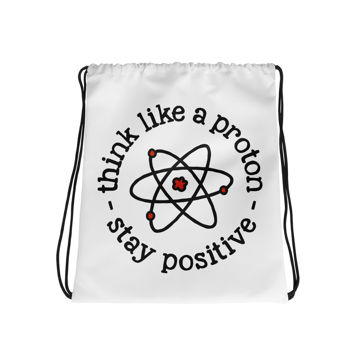Think Like A Proton Drawstring Bag Mockup