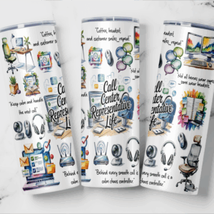 Call Center Representative Life Tumbler Mockup