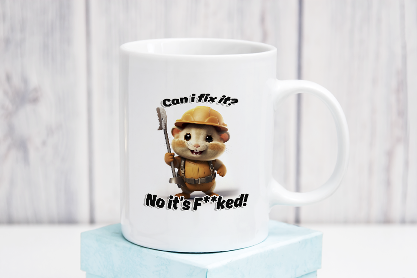 Funny Construction Worker Mug Mockup