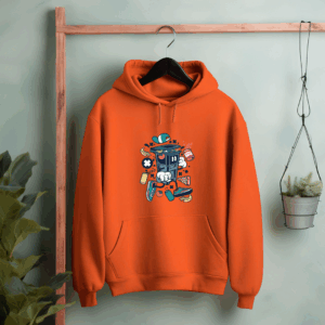 Cartoon Trash Can Character Shirt Mockup