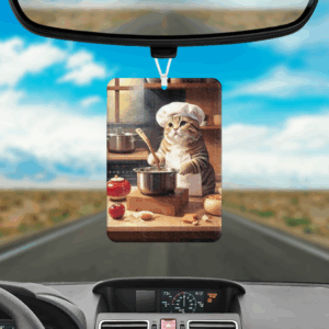 Chef Kitty Air Freshener Mockup