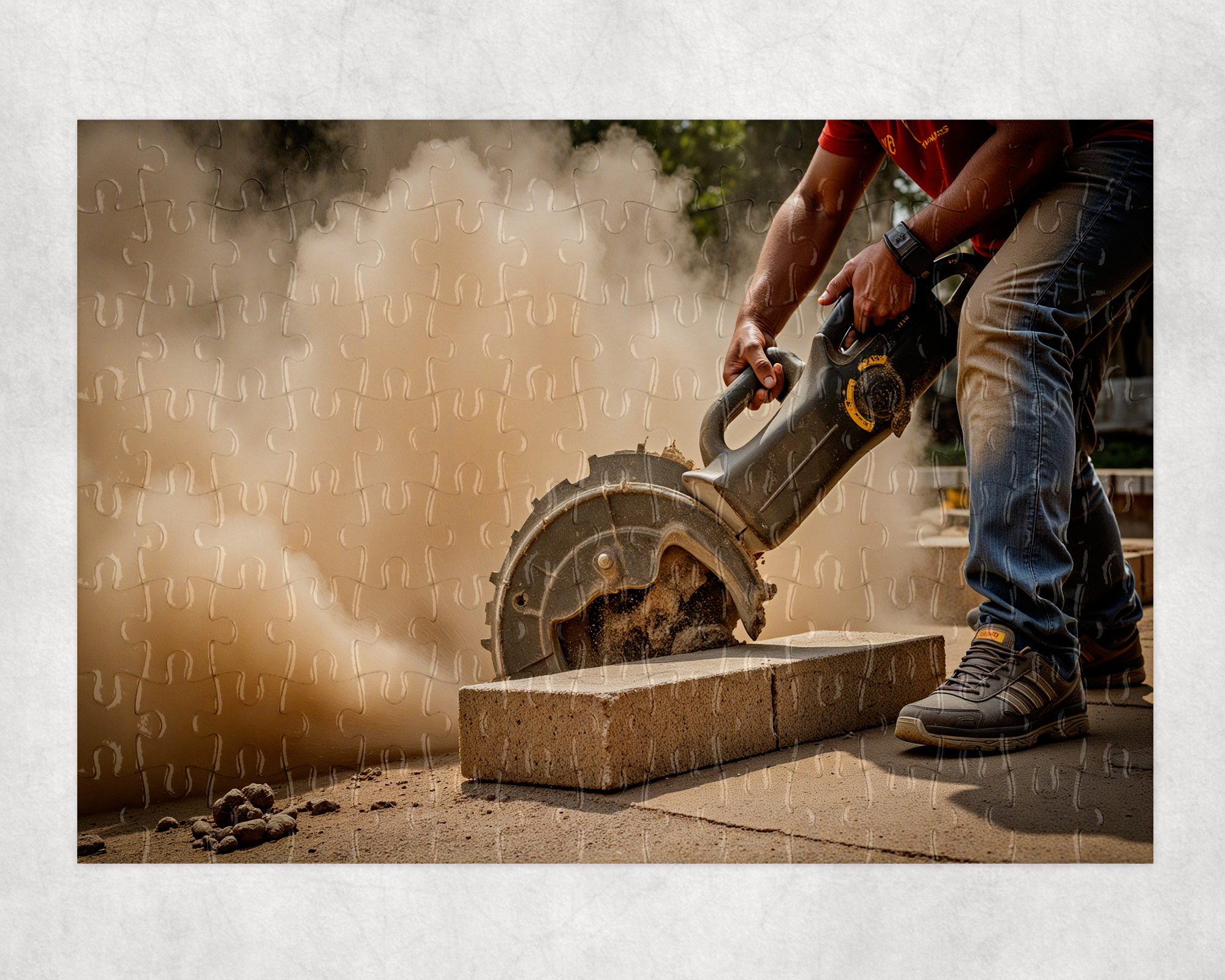 Construction Laborer Puzzle Mockup