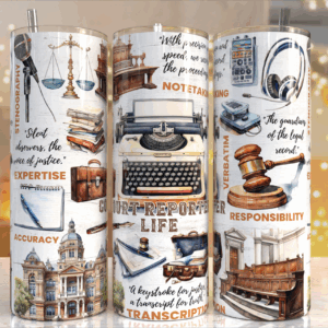 Court Reporter Life Tumbler Mockup