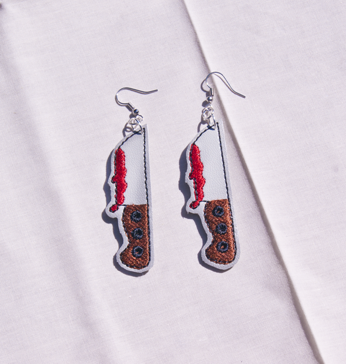Bloody Kitchen Knife Earrings
